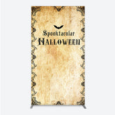 Aperturee - Aperturee Spooktacular Halloween Rectangle Backdrop Vintage Gothic Border with Bats Old Parchment Paper Themed Party Decor